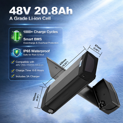 Rear Rack 48V 20.8Ah Ebike Battery