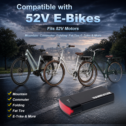 Rear Rack 52V 17.4Ah Ebike Battery