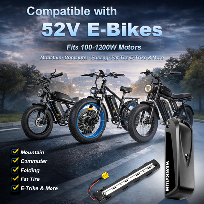 Hailong 52V 13Ah Ebike Battery