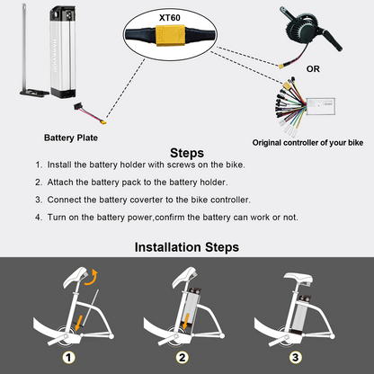 Silver Fish 48V 10.4Ah Ebike Battery