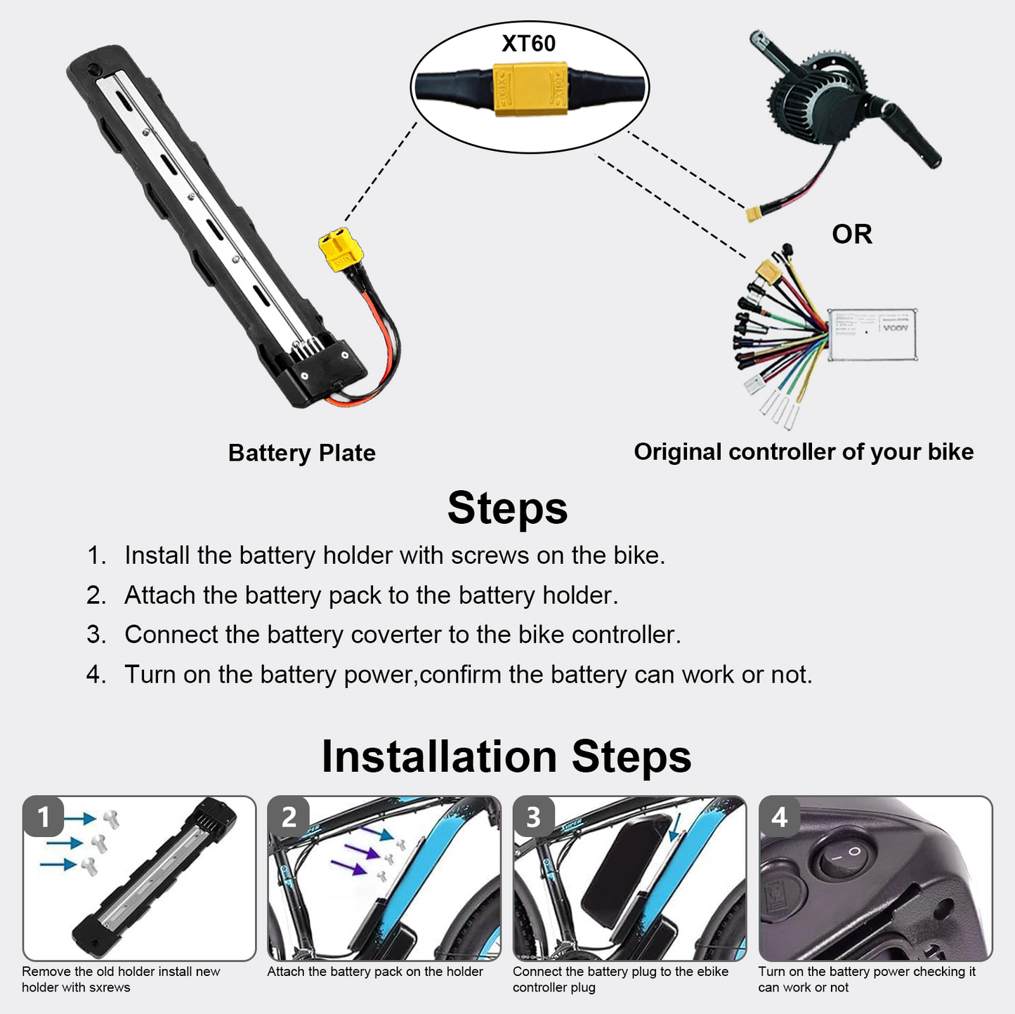 Hailong 52V 13Ah Ebike Battery